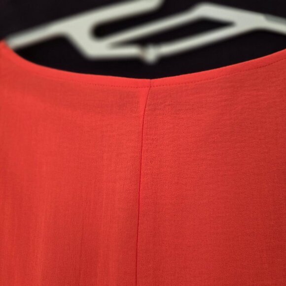 1X  Chloe+rene Sleeveless A-Line Lined Knee Length Shift Dress Orangie Red - Picture 5 of 9